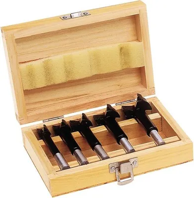 Produktbild von Kunstbohrer-Satz 5-teilig hartmetallbestckt 15, 20, 25, 30, 35 mm Holzkasette