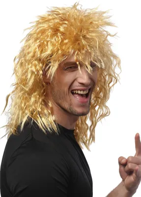 Produktbild von WIG ME UP Perücke Vokuhila Locken Wild Goldblond Blond 90683-ZA35