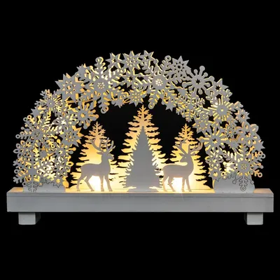 Produktbild von Weihnachtsdeko mit Rentieren, H. 21 cm