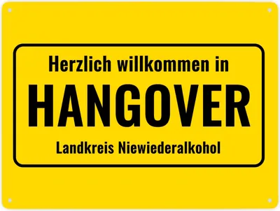 Produktbild von Metallschild XXL in 28x38 cm mit Alkohol-Spruch Herzlich willkommen in