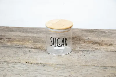 Produktbild von Vorratsdose Zucker Glas mit Holzdeckel Dose Aufbewahrung Landhausstil
