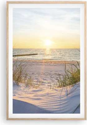 Produktbild von Gerahmtes Poster - Rahmen in heller Eiche - Düne Strand Meer - 61x91,5 cm - Wand Bild - Wanddeko - Wandbilder - Kunstposter - Wandposter - Bilderrahmen - Bilder - Kunstdruck - Wandbild P2NPA61x91-3989