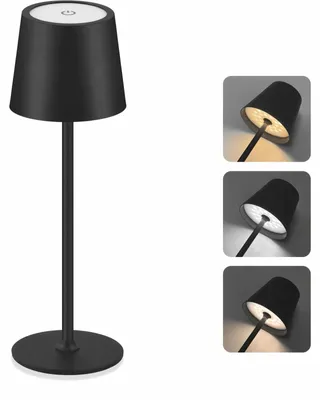 Produktbild von Mepham LED Tischlampe Kabellos Dimmbar mit 5200mAh Batterie, 3 Lichtfarben Touch Steuerung, Wasserdicht für Outdoor & Indoor, Moderne Nachttischlampe für Wohnzimmer, Schlafzimmer, Balkon