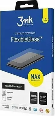 Obrázok produktu pre 3MK FlexibleGlass Max, Apple, iPhone 16 Pro, Odolné proti nárazu, Odolné proti poškriabaniu, Čierna, Priehľadná, 1 kusov