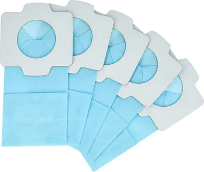 Produktbild von vhbw 5x Staubbeutel kompatibel mit Makita BCL106, BCL140, BCL140Z, BCL142, BCL180ZW, BCL180, BCL180Z, BCL182 Staubsauger - 11,8cm x 6cm Hellblau