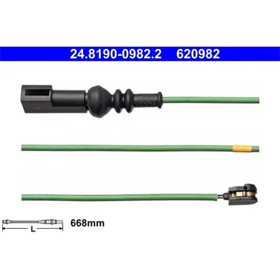 Produktbild von ATE 24.8190-0982.2 Warnkontakt Bremsbelagverschleiß 668mm Hinten für FORD Transit Mk7 Kastenwagen (V363, FCD, FDD) Transit Mk7 Bus (V363, FAD, FBD)