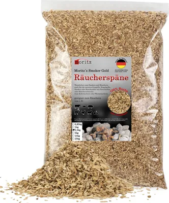 Produktbild von Moritz 2,5kg Räucherspäne Buche fein 0,75 -2 mm Räuchern I Kalträuchern von Fisch Fleisch Wurst Käse Gemüse auch für BBQ I Grill - Räuchermehl