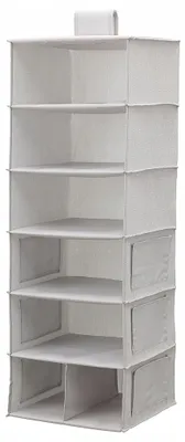 Produktbild von IKEA BLADDRARE Hängeregal Organizer Polyester Grau 30x30x90cm