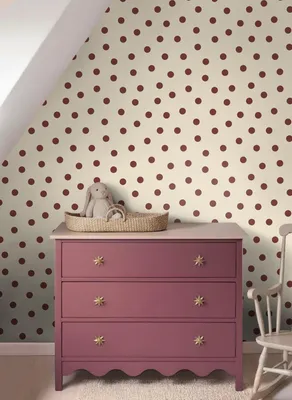 Immagine prodotto di ESTAhome carta da parati puntini beige e rosso bordeaux intenso 50 x 900 cm