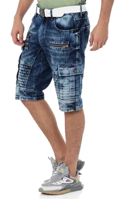 Produktbild von CK295 Herren Jeansshort mit Cargotaschen