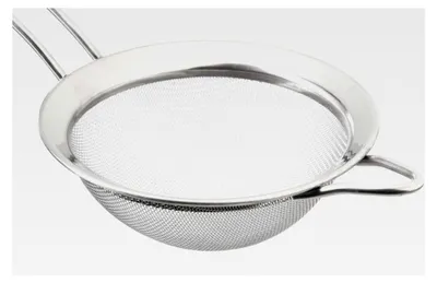 Produktbild von Küchensieb - Durchmesser: 8 cm, aus rostfreiem Edelstahl, feines Sieb, langlebig und spülmaschinengeeignet, silberfarbig, vielseitig einsetzbar