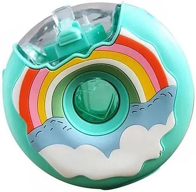Produktbild von Portable donutfles, blauw, 380 ml, BPA-frei, für unterwegs