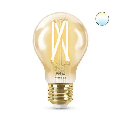 Zdjęcie produktu dla WiZ Bursztynowa żarówka z widocznym spiralnym żarnikiem 50 W A60 E27, Inteligentne żarówki, Wi-Fi/Bluetooth, Bursztyn, Wi-Fi 4 (802.11n), 802.11b, 802.11g, LED, E27