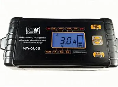 Obrázek produktu pro Nabíječka olověných a gelových baterií MW POWER MW-SC6B 12V/24V/6A