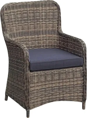 Produktbild von Gartenstuhl 4er Set LAGOS - Kunststoff, Nelkenbraun | Relaxsessel Wetterfest Gartenstühle Outdoor