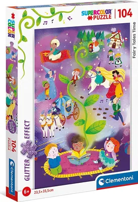 Produktbild von CLEMENTONI Glitzerpuzzle Fairy Time 104 Teile