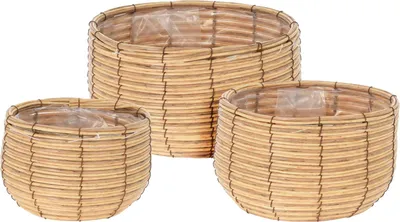Obrázek produktu pro Pletené obaly na květináče, 3 ks v různých velikostech