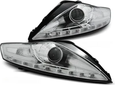 Produktbild von Scheinwerfer LED Tagfahrlicht Optik passend für Ford Mondeo MK4 07-10 Chrom LED Blinker