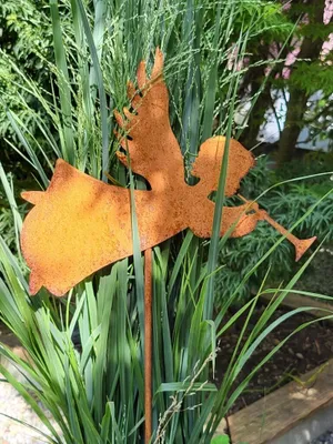 Produktbild von Edelrost Gartenstecker Trompetenengel