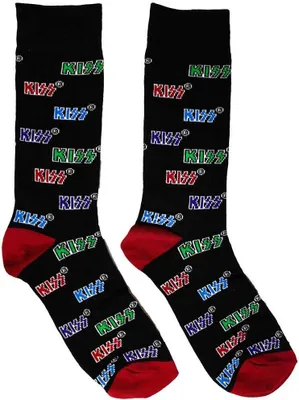 Image de Kiss - Chaussettes Logo pour homme/femme unisexe RO11910 (39,5 EU - 45,5 EU) (Noir)