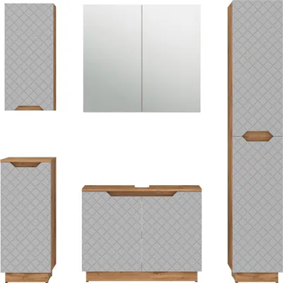 Immagine prodotto di Set di mobili da bagno Vicco Lotta Grigio 5 parti, Model 59555
