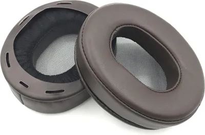 Image de INF 2 Pièces Coussinets d'Oreilles en Cuir d'Agneau pour Sony MDR-1A/1ADAC - Remplacement Confortable Marron