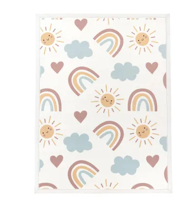 Produktbild von TT Home Waschbar Teppich Krabbelmatte Babyzimmer Baby Spielmatte Kinder Rutschfest Flauschig Modernes Design Deko Größe 140x200 cm