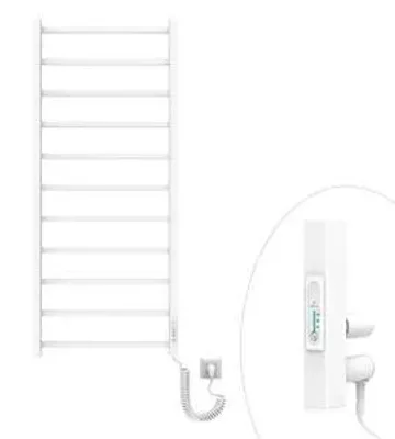 Zdjęcie produktu dla Grzejnik łazienkowy elektryczny Atria 11 240 W 1230x530 mm energooszczędny biały RAL 9003 ukryty montaż / SUSZARKA NA RĘCZNIK DO ŁAZIENKI