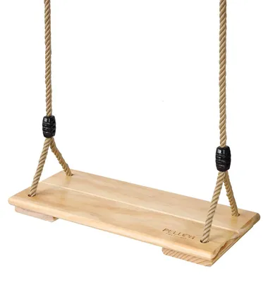 Image de Balançoire pour enfants et adultes, design en bois, pour une utilisation en extérieur