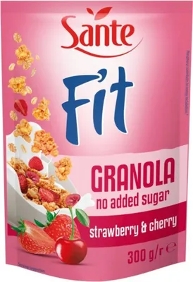 Obrázok produktu pre Sante Fit Granola jahoda čerešňa bez pridaného cukru 300 g