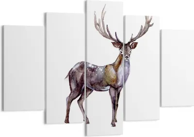 Produktbild von Bild auf Leinwand - Leinwandbild - Liebes Tier Wild Wald - 150x100cm - Wand Bild - Wanddeko - Leinwanddruck - Bilder - Kunstdruck - Wanddekoration - Leinwand bilder - Wandkunst - EA150x100-2938
