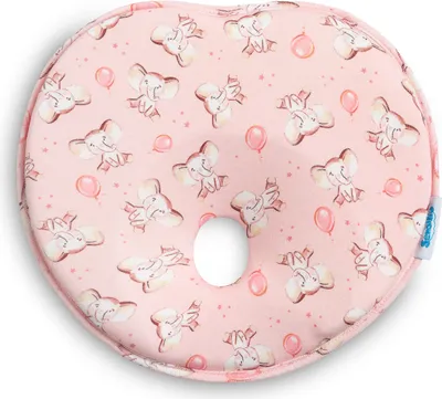Produktbild von SENSILLO Babykissen Gegen Plattkopf Kopfkissen Loch Neugeborene Babys Elefanten