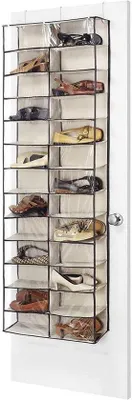 Image de Étagère à chaussures à suspendre au-dessus d'une porte - Rangement pratique pour chaussures