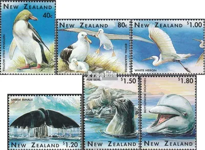 Produktbild von Briefmarken Neuseeland 1996 Mi 1511-1516 (kompl.Ausg.) gestempelt Einheimische Tiere