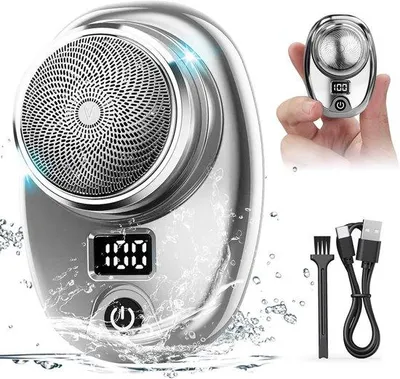 Image de Rasoir électrique, aluminium, écran LED, rechargeable par USB, étanche, portable, rasoir électrique