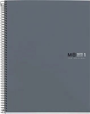 Produktbild von MIQUELRIUS Collegeblock "Notebook THE ORIGINAL" DIN A4 grau kariert 80 Blatt