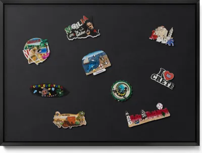 Produktbild von Magnetboard 70x50 cm – Schwarzer Rahmen – Farbe Schwarz – Weißwandtafel, Magnetische Tafel – Büro, Magnetpinnwand