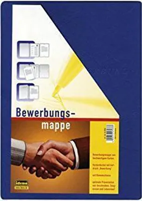 Produktbild von Bewerbungsmappe mit Klemmschiene / Farbe: blau