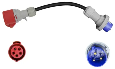 Zdjęcie produktu dla Adapter do ładowania pojazdów elektrycznych, natężenie prądu 32 A, odporny na warunki atmosferyczne, 32 3P do 32A 1P