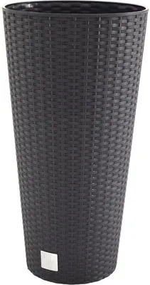 Produktbild von Terra Vase Rato aus Kunststoff mit Einsatz, Grau, 30x57,2 cm Blumentopf