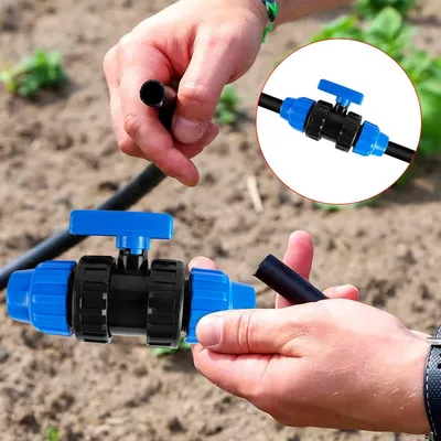 Image de Robinet à bille pour tuyau PE - 25 mm - raccord à visser - Accessoire de jardin