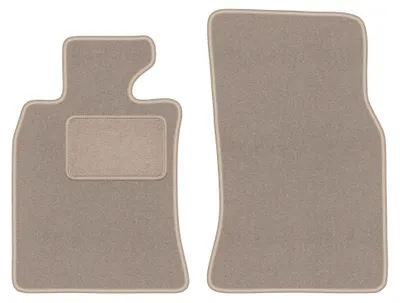 Produktbild von Velours-Fußmatten Vorne für Mini Cooper R56 2006-2013 (Schrägheck) – 2-tlg, Beige, passgenau – Wielganizator LUX