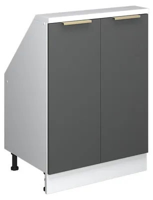 Image de Meuble de rangement sous pente Vicco Rion Anthracite-or 60x81.6cm avec 2 portes, Model 59732