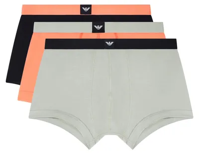 Produktbild von EMPORIO ARMANI Herren Trunks, Schwarz/Salbei/Kamelie, S