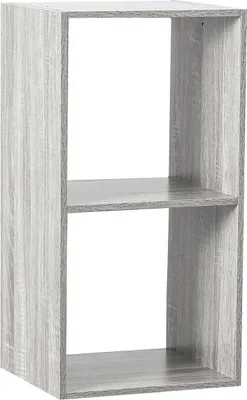 Produktbild von Dekoregal, grau, 2 Fächer, Höhe 67,6 cm