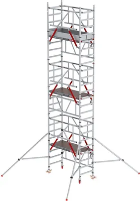 Produktbild von Altrex MiTower PLUS Fahrgerüst Safe-Quick®2 Geländer 1-Person-Aufbau Aluminium mit breiter Fiber-Deck Plattform 0,75x1,72m 7,20m AH