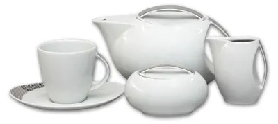 Produktbild von teeservice, Karlsbader Porzellan, Thun Loos, Platin, 15 Teile