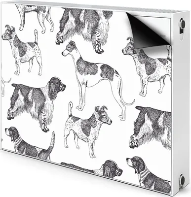 Produktbild von Magnet Heizkörper-Abdeckung Verkleidung Abdeckung Heizkörperabdeckung 100x60 cm  - Hunde, Muster
