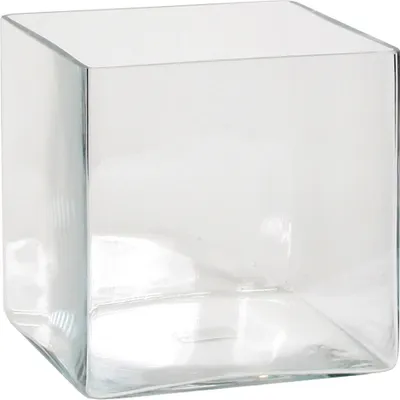 Produktbild von Mica Decorations Britt Vase - L20 x B20 x H20 cm - Quadratisch - Transparent