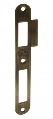 Produktbild von ALFA 165/22 Schließblech flach einteilig antikes Gold für Schloss 72 mm